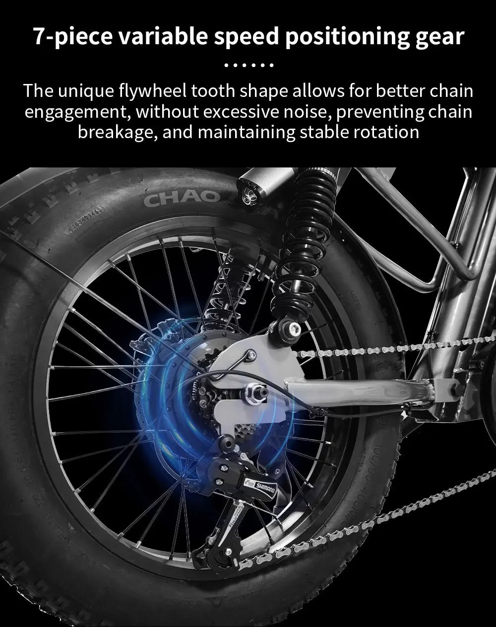 KTX-349971 750W Off-Road Electric Mountain Bike with 20-Inch Fat Tires for Adults - High Speed & Eco-Friendly