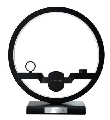 KTX-350099 3 in 1 Wireless Quick Charger for iPhone X XR, Apple Watch & AirPods with LED Indicator - White/Black