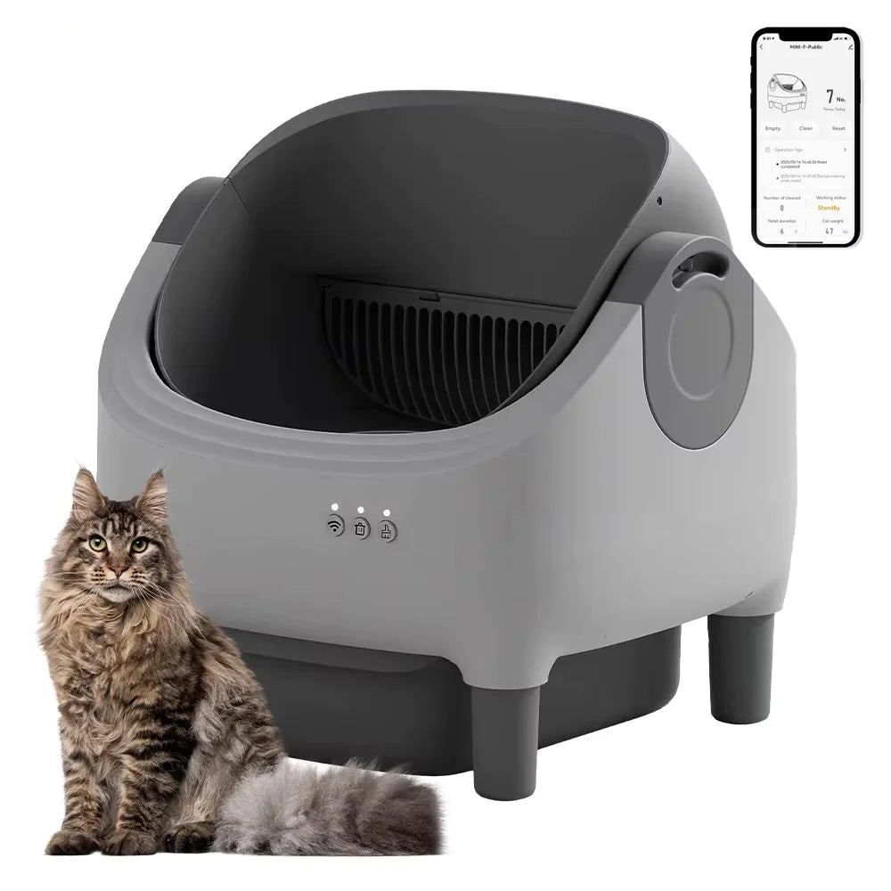KTX-350483 Self-Cleaning Electric Cat Litter Box with Timed App Control and 20L Capacity