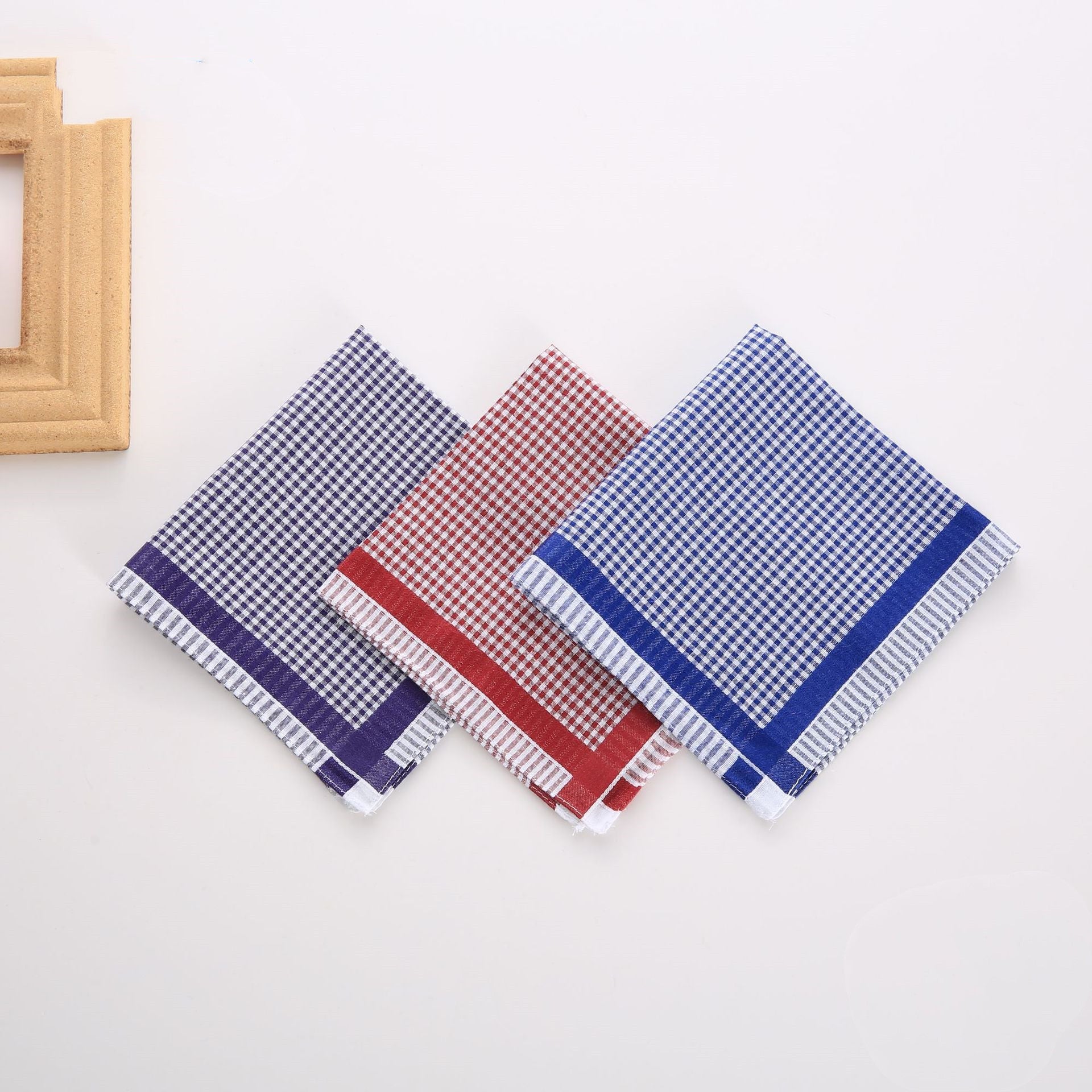 KTX-350611 Cotton Handkerchief Square Scarf Set with Various Floral Designs - 100% Cotton, 29x29 cm