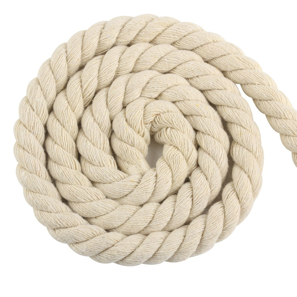 KTX-350739 Beige Coarse Cotton Rope - Available in 5mm, 6mm, 8mm, 10mm, 12mm, and 20mm Thickness