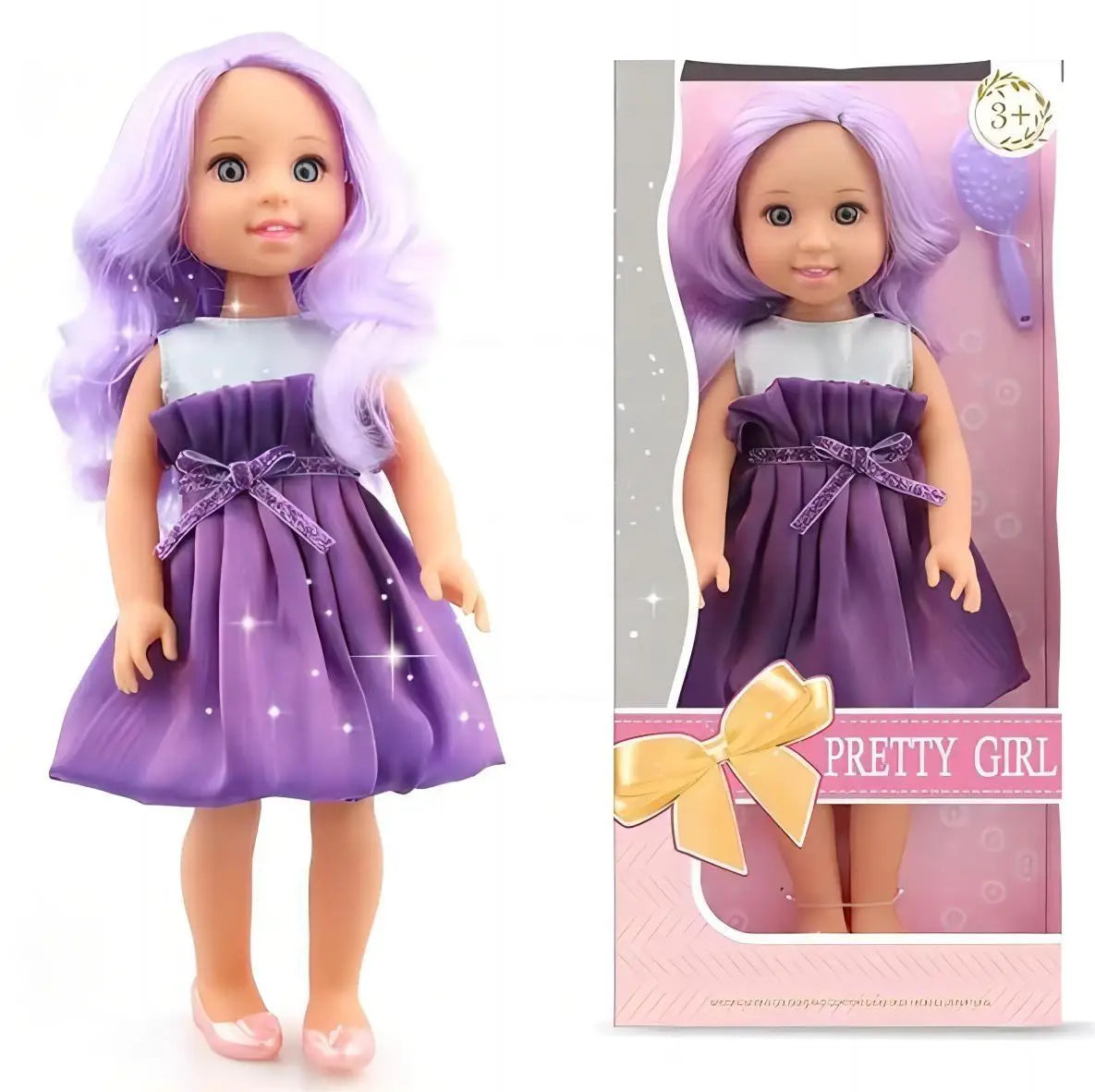 KTX-350867 15-Inch Fashion Doll with Fine Hair for Stylish Play - Educational Vinyl Princess Doll for Kids