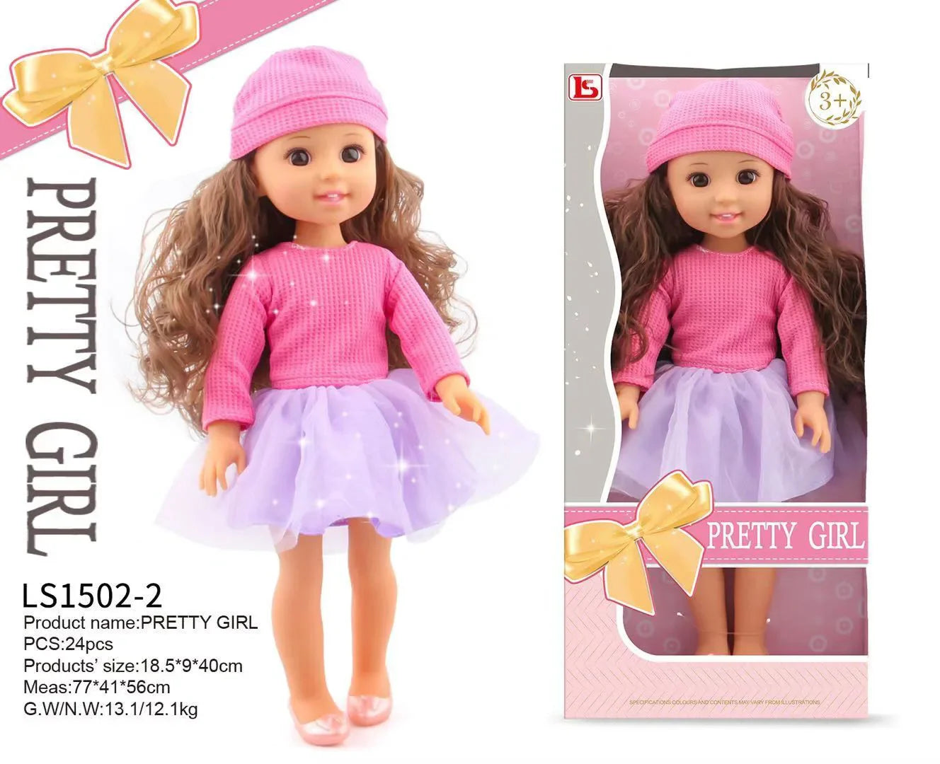 KTX-350867 15-Inch Fashion Doll with Fine Hair for Stylish Play - Educational Vinyl Princess Doll for Kids