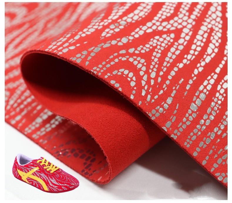 KTX-350867 1.4mm Breathable Suede Microfiber for Kung Fu Shoes - Available in Red, Blue, Yellow, and White