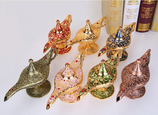 KTX-351123 Aladdin-Inspired Zinc Alloy Magic Lamp Decorative Ornament