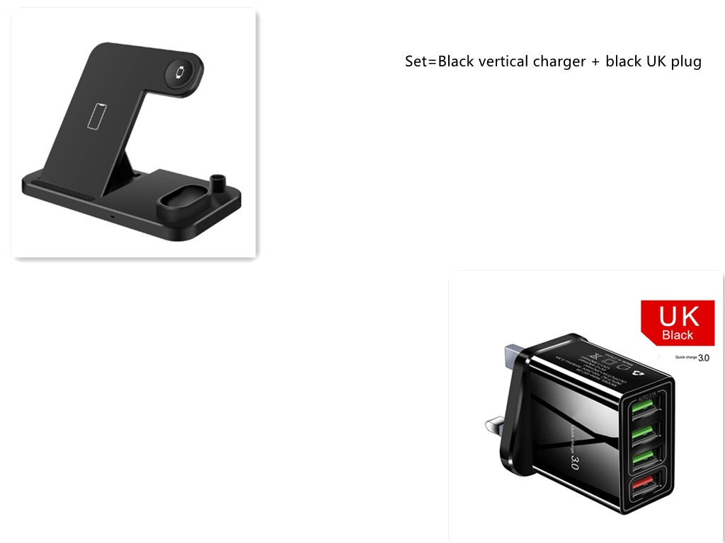 KTX-351251 4-in-1 Wireless Charging Station with Adjustable Design for Mobile Phones, Apple Watch, AirPods, and Apple Pencil - Qi-Certified Fast Charging