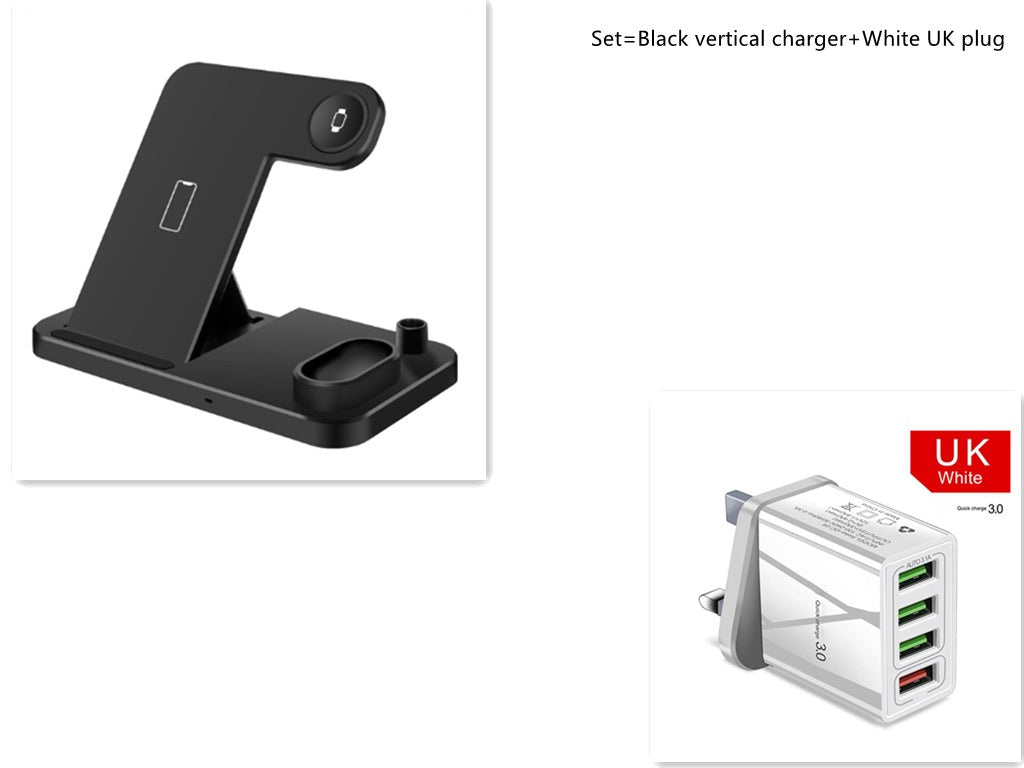 KTX-351251 4-in-1 Wireless Charging Station with Adjustable Design for Mobile Phones, Apple Watch, AirPods, and Apple Pencil - Qi-Certified Fast Charging
