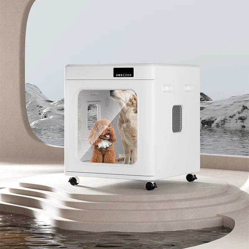 KTX-351443 Super Capacity 200L Pet Hair Dryer Box with 360° Airflow and Time Control for Cats and Dogs