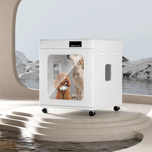 KTX-351443 Super Capacity 200L Pet Hair Dryer Box with 360° Airflow and Time Control for Cats and Dogs