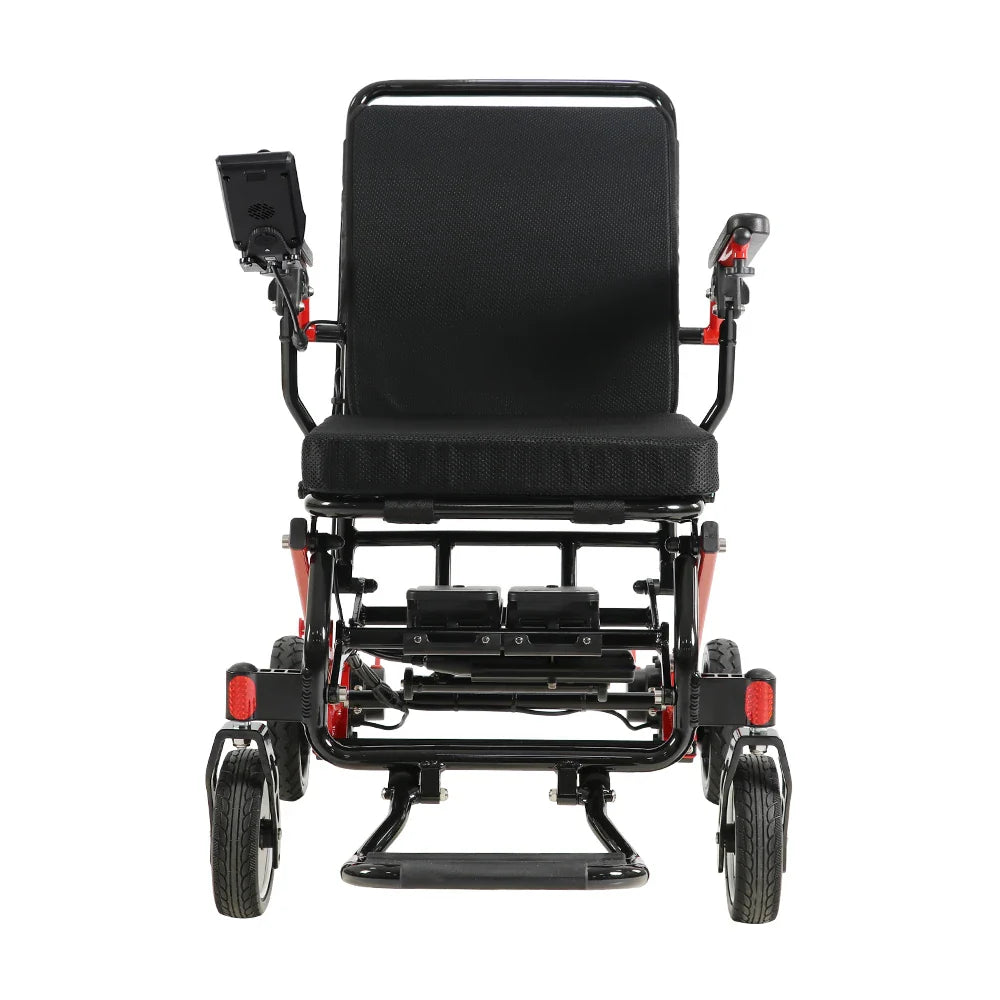 KTX-352211 Lightweight Foldable Electric Wheelchair for Elderly and Disabled - Removable Battery, Metal & Aluminum Construction