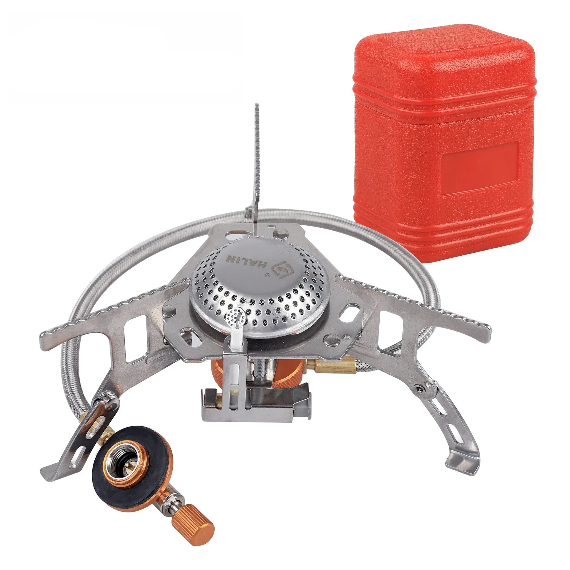 KTX-352851 Portable Mini Camping Gas Stove - 3800W Outdoor Folding Burner for Picnics and Travel