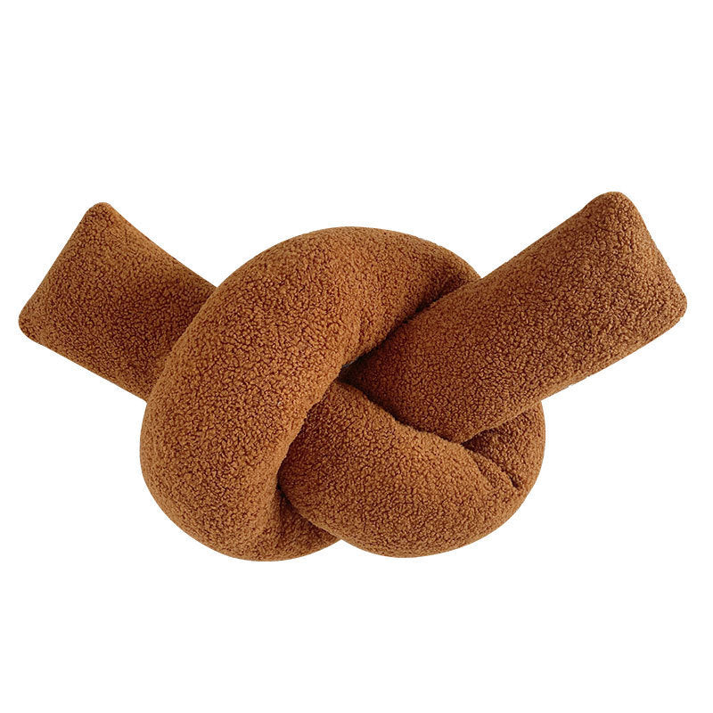 KTX-353491 Geometric Plush Cloud Pillow Cushion - Available in Beige, Caramel, and White Styles