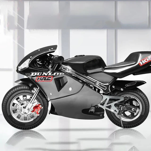 KTX-354067 49cc Gas Mini Motorcycle for Kids - 2-Stroke, 10-Inch Wheels, Front & Back Disc Brakes, Max Speed 60 km/h