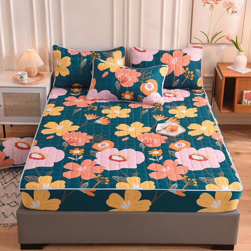 KTX-354451 Breathable Mattress Cover Protector with Quilted Polyester Fabric