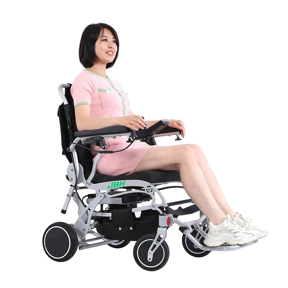 KTX-354515 Lightweight Folding Electric Wheelchair with Removable Battery, CE Certified, 120kg Load Capacity, Aluminum Alloy Frame