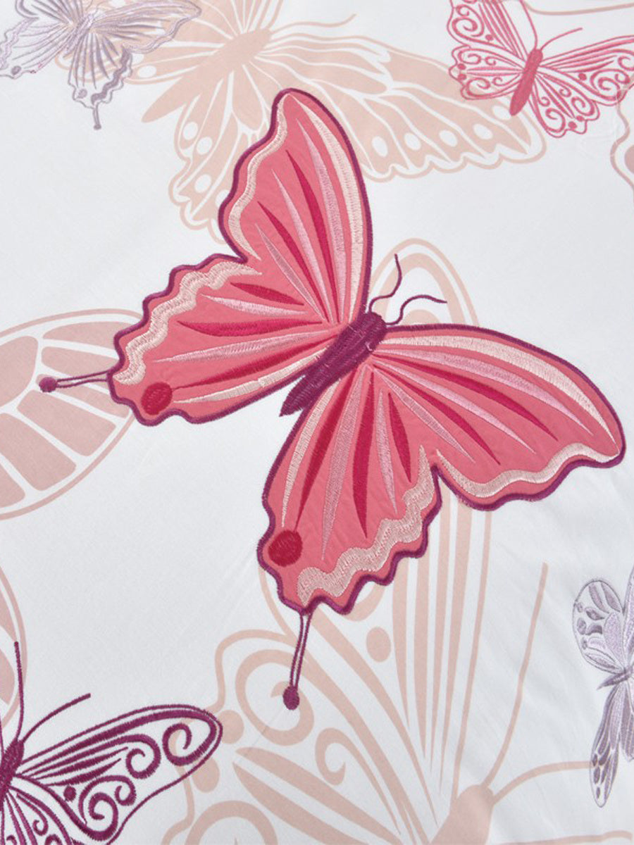 KTX-354643 Children's Princess Cartoon Wind Bedding Set - Cotton Quilt with Pillowcases in Pink & White