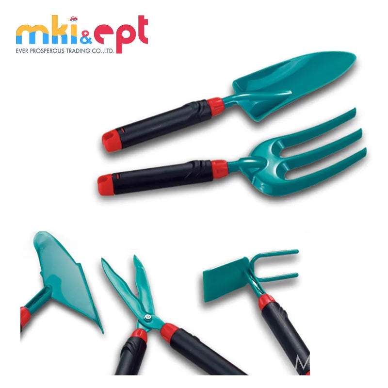 KTX-355475 Pretend Play Gardening Tool Set for Kids Ages 2-7, Plastic Garden Tools in Color Box