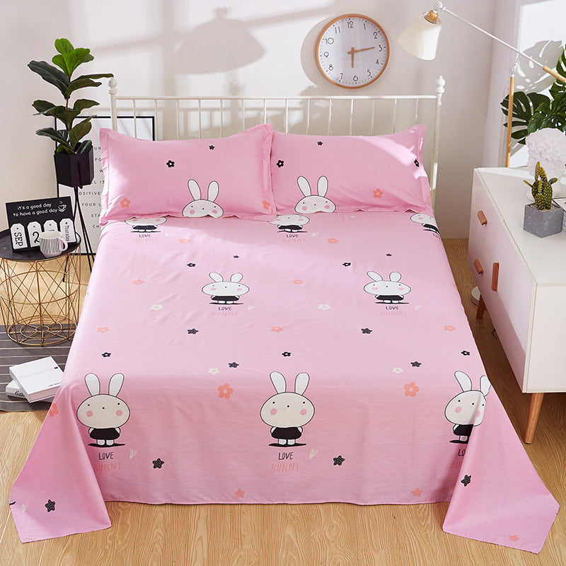 KTX-355603 Cartoon-Themed Bed Sheets with Pillowcases - Multiple Designs and Sizes Available