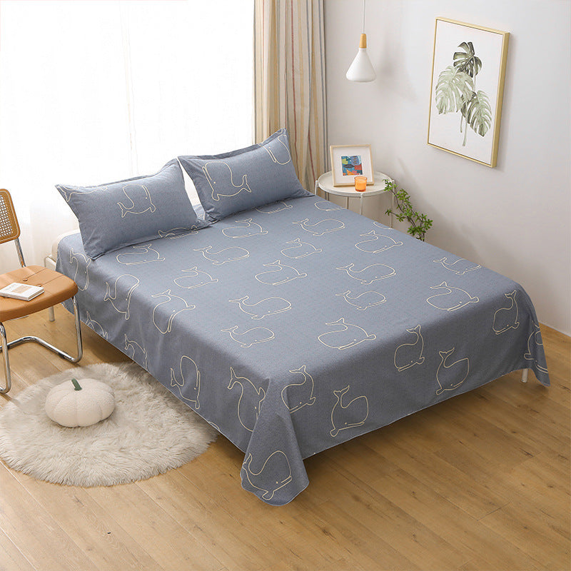 KTX-355603 Cartoon-Themed Bed Sheets with Pillowcases - Multiple Designs and Sizes Available