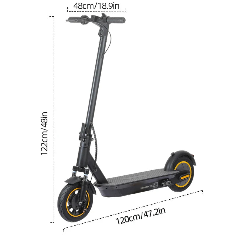 KTX-355667 Foldable 10-Inch Electric Scooter with 500W Motor, 36V 15Ah Battery, 40KM Range, Disc Brakes, Waterproof Design