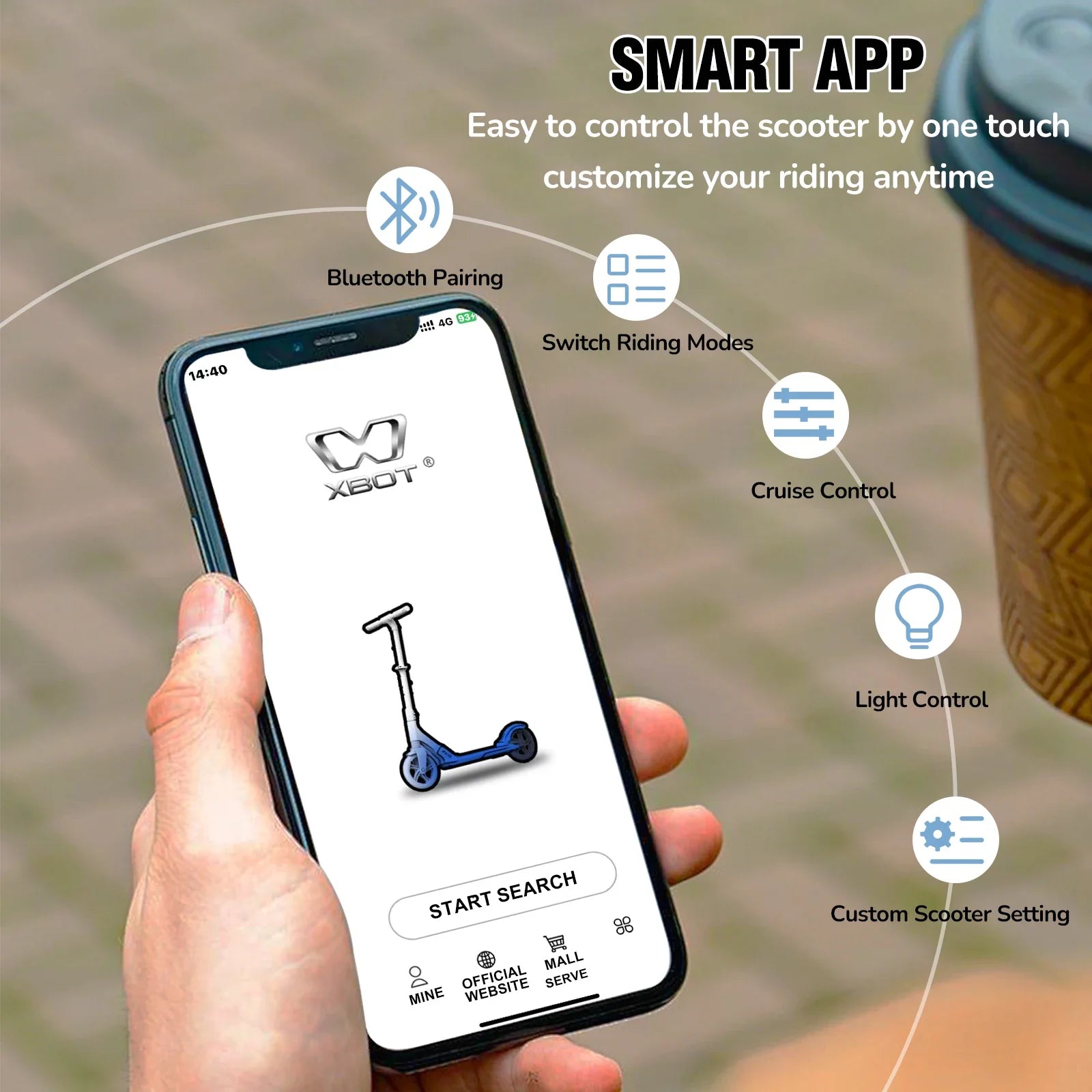 KTX-355667 Foldable 10-Inch Electric Scooter with 500W Motor, 36V 15Ah Battery, 40KM Range, Disc Brakes, Waterproof Design