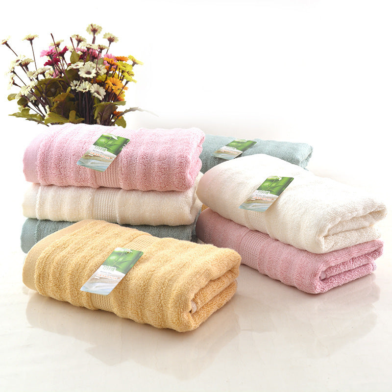 KTX-356371 Bamboo Fiber Water Ripple Towel - Absorbent, Soft, Eco-Friendly, 34x75 cm