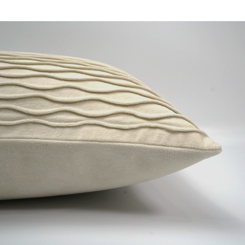 KTX-356627 Beige Wave Pattern Nordic Minimalist Throw Pillow - 35x55cm & 30x50cm Options