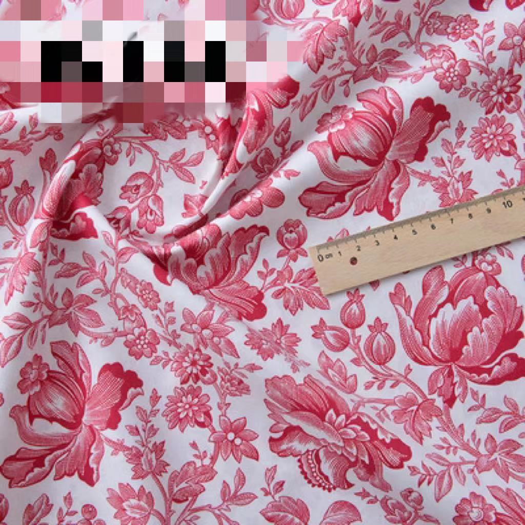 KTX-356627 Cotton Floral Print Fabric for Crafts and Sewing Projects, 145 cm Wide