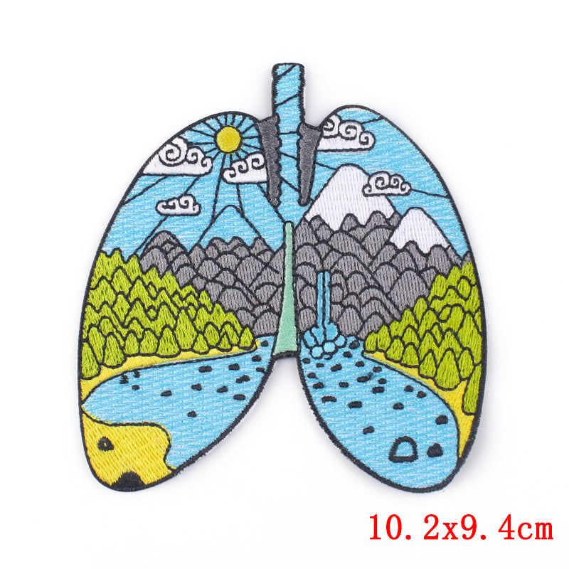 KTX-357779 Embroidered Thermo Adhesive Patches for Clothing and Home Textiles