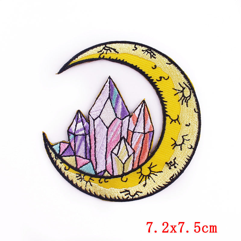 KTX-357779 Embroidered Thermo Adhesive Patches for Clothing and Home Textiles