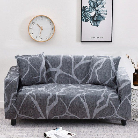 KTX-357779 Fashion Minimalist Elastic Sofa Cover with Print - Fits Up to 300cm