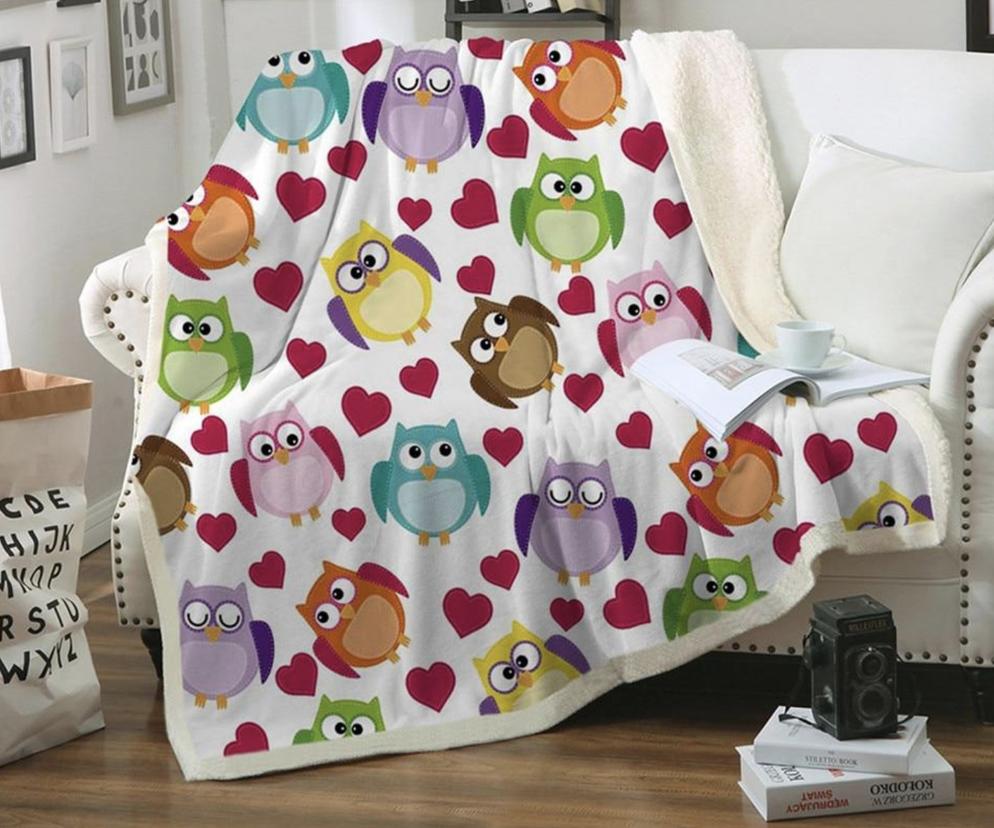 KTX-359251 Custom Cartoon Pattern Blanket - Available in Two Sizes: 150x130cm & 150x200cm