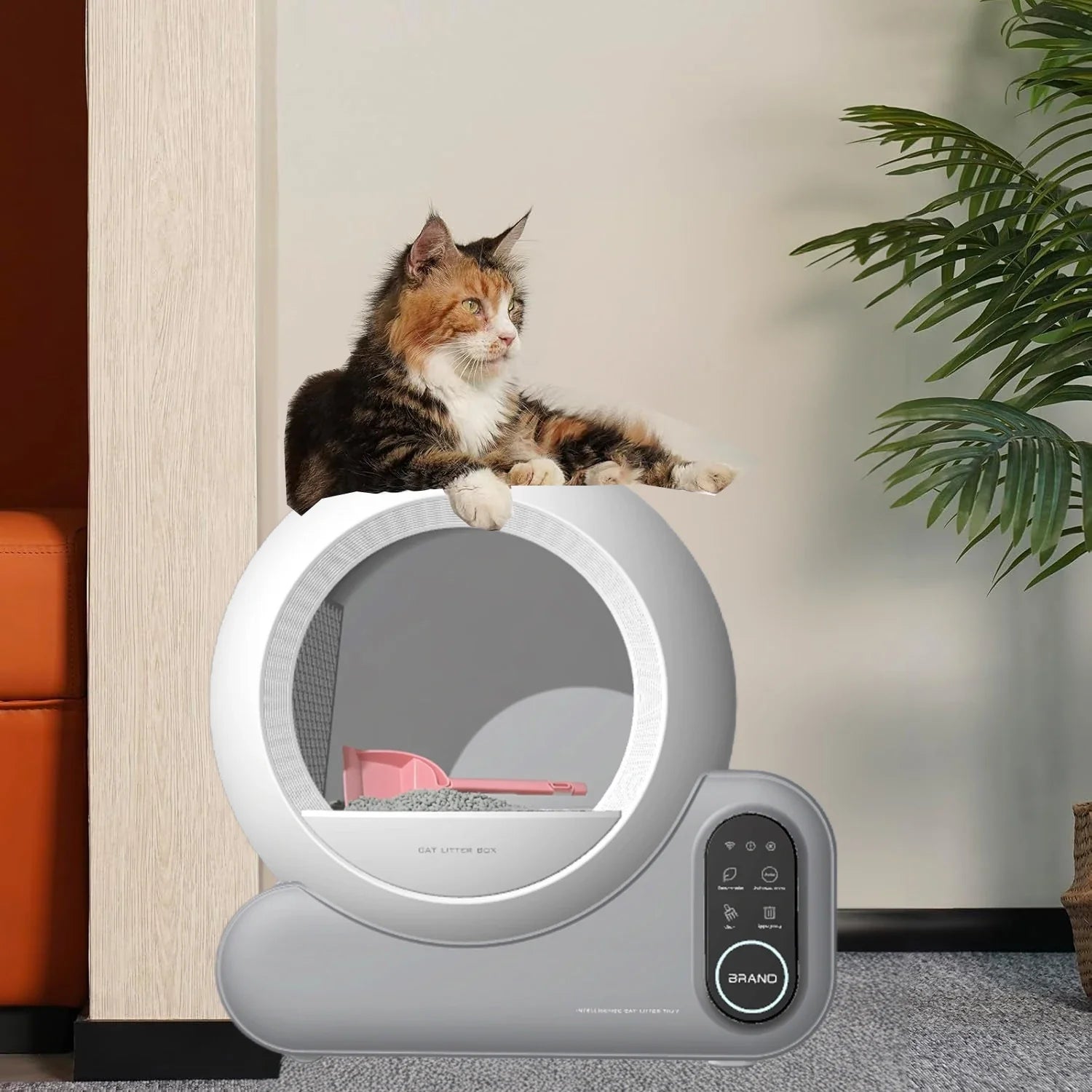 KTX-359379 Automatic Self-Cleaning Cat Litter Box with Smart App Control and 70L Capacity