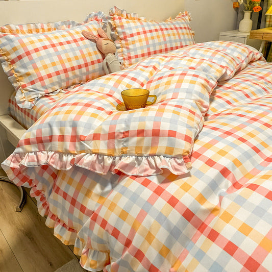 KTX-360403 Three-Piece Princess Heart Floral Bed Sheet Set for 1.2m to 2.0m Beds