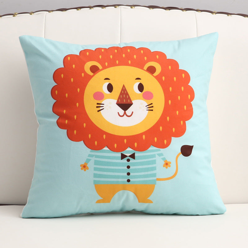 KTX-361299 Cartoon Short Plush Pillow for Home and Outdoor Decoration