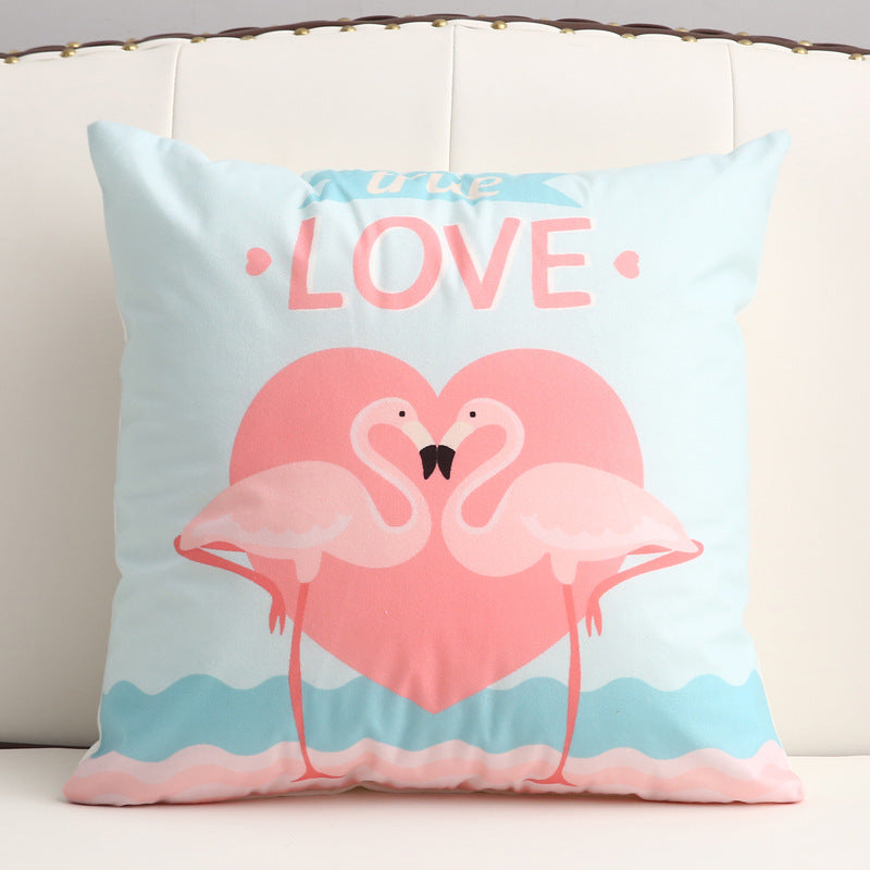 KTX-361299 Cartoon Short Plush Pillow for Home and Outdoor Decoration