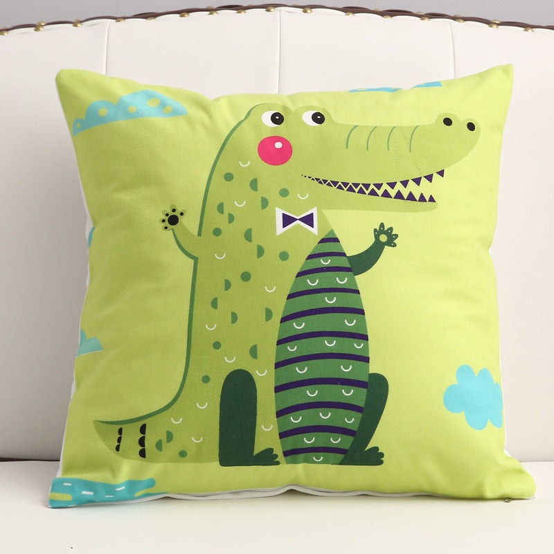 KTX-361299 Cartoon Short Plush Pillow for Home and Outdoor Decoration