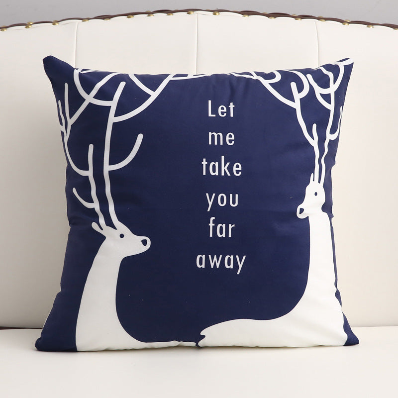 KTX-361299 Cartoon Short Plush Pillow for Home and Outdoor Decoration