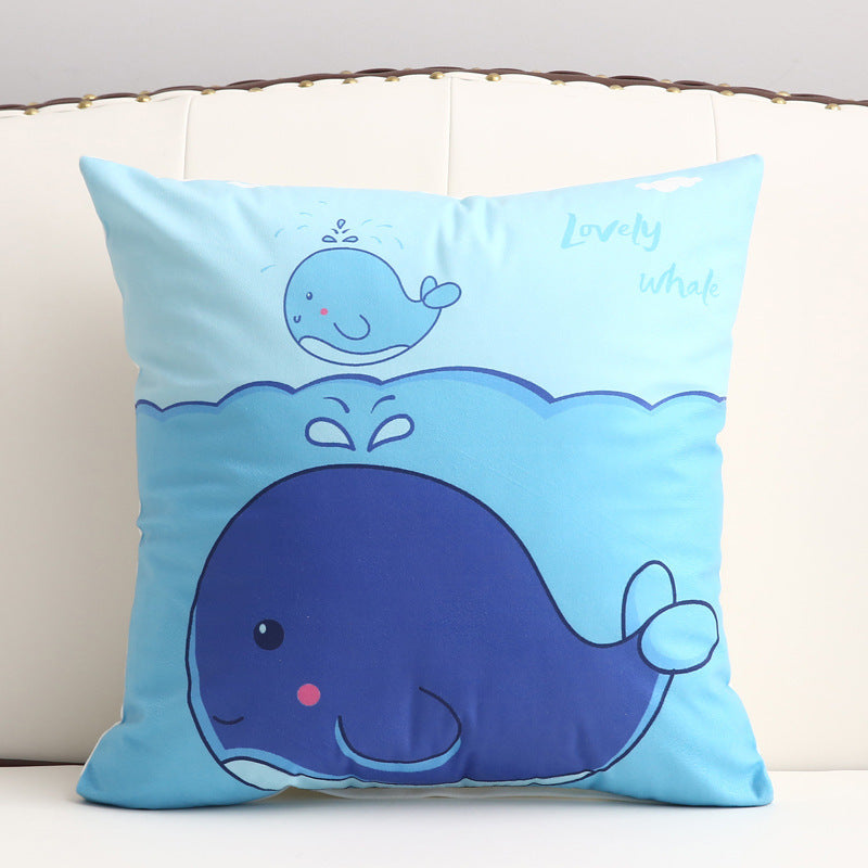 KTX-361299 Cartoon Short Plush Pillow for Home and Outdoor Decoration