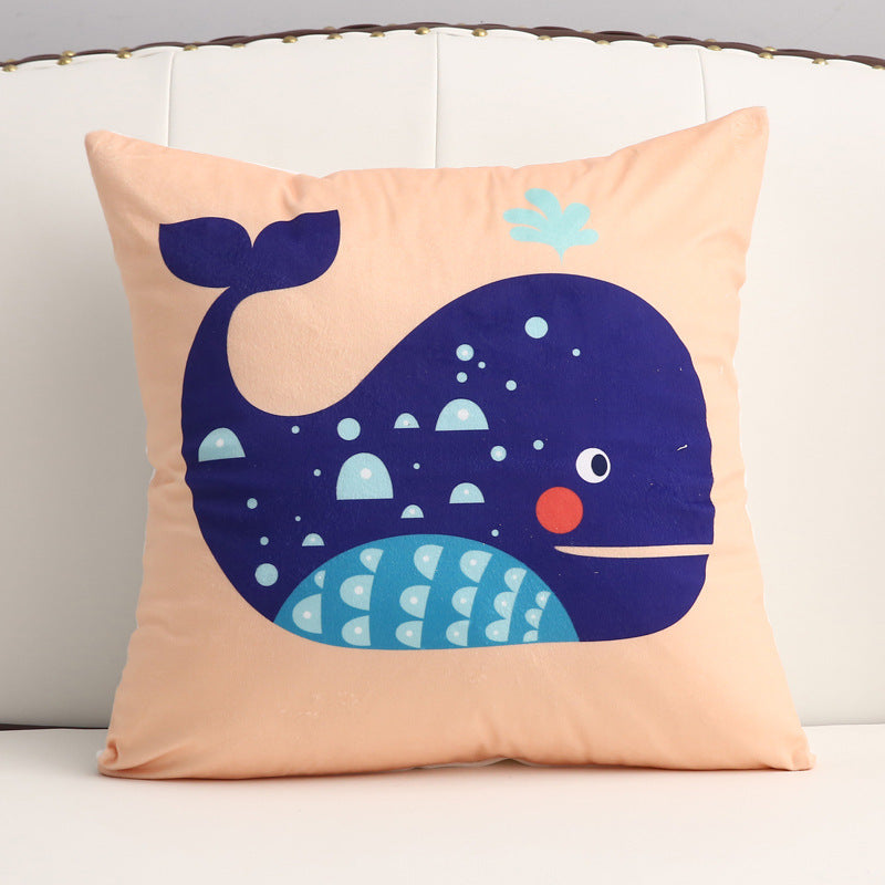 KTX-361299 Cartoon Short Plush Pillow for Home and Outdoor Decoration