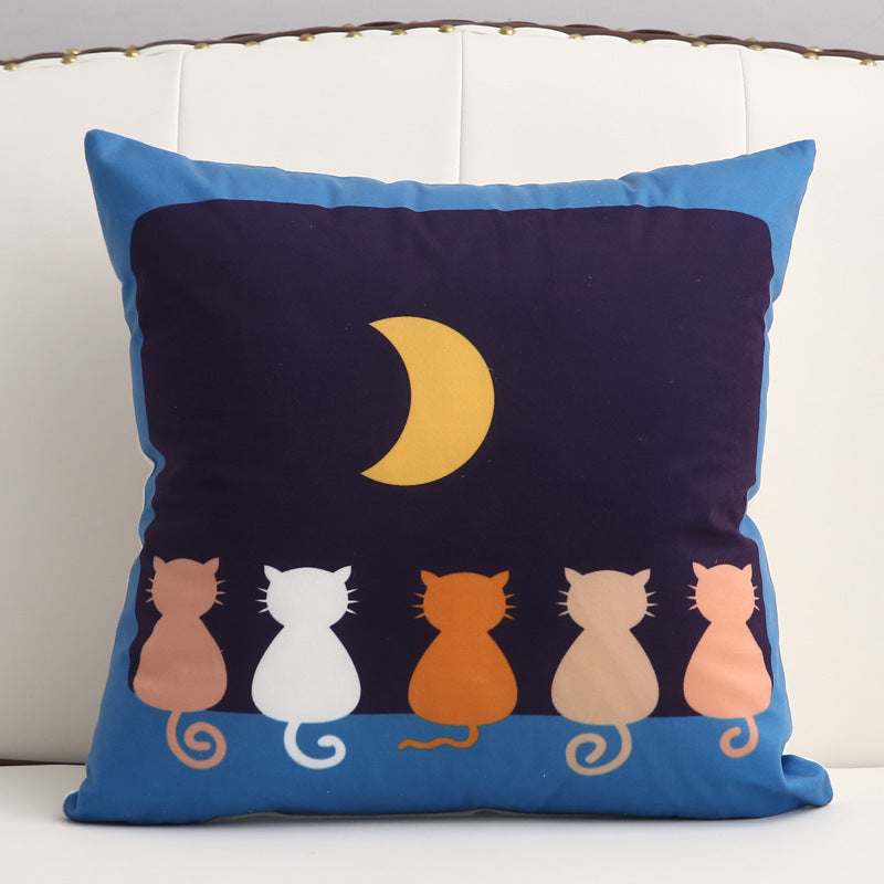 KTX-361299 Cartoon Short Plush Pillow for Home and Outdoor Decoration