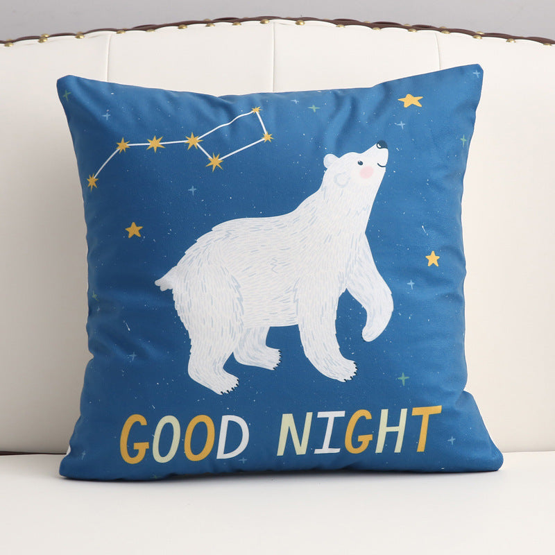 KTX-361299 Cartoon Short Plush Pillow for Home and Outdoor Decoration