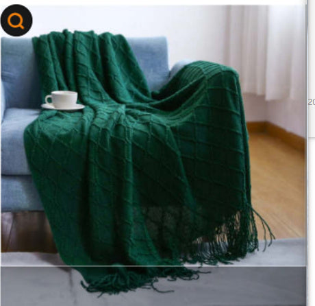 KTX-362323 Nordic Knitted Imitation Cashmere Blanket - Four Seasons Versatile Throw in Multiple Colors