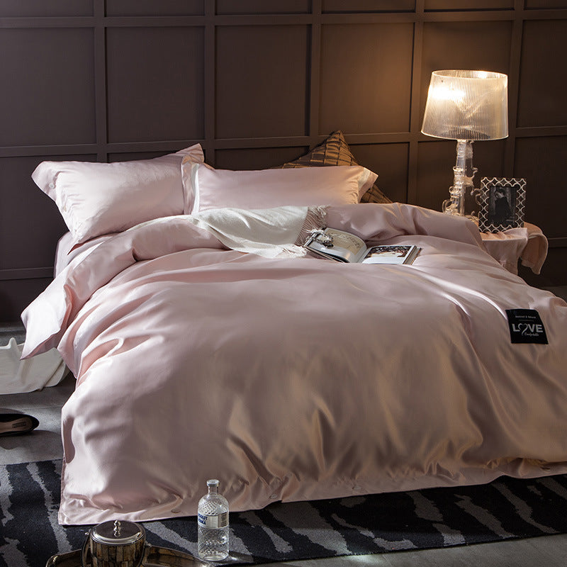 KTX-362387 Cotton Four-Piece Bedding Set with Soft Silk-Like Finish for 1.5m, 1.8m, and 2.0m Beds