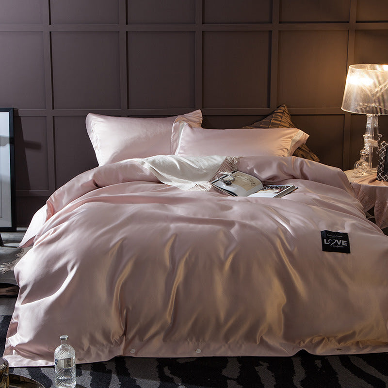 KTX-362387 Cotton Four-Piece Bedding Set with Soft Silk-Like Finish for 1.5m, 1.8m, and 2.0m Beds