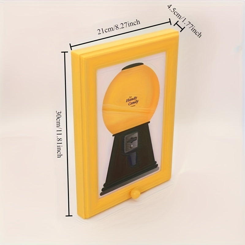 KTX-362643 Wall-Mounted Square Photo Frame with Candy Dispenser for Easy Access to Treats