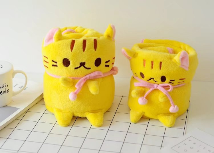 KTX-362707 Shiba Inu Flannel Air Conditioning Blanket - Small Doll Design - Two Sizes Available