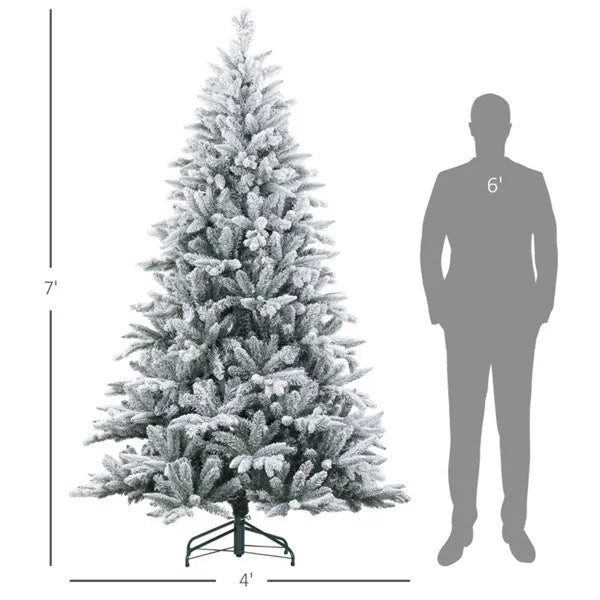 KTX-363155 7ft Pre-Lit Star-Shaped Christmas Tree with Standing Base for Festive Celebrations