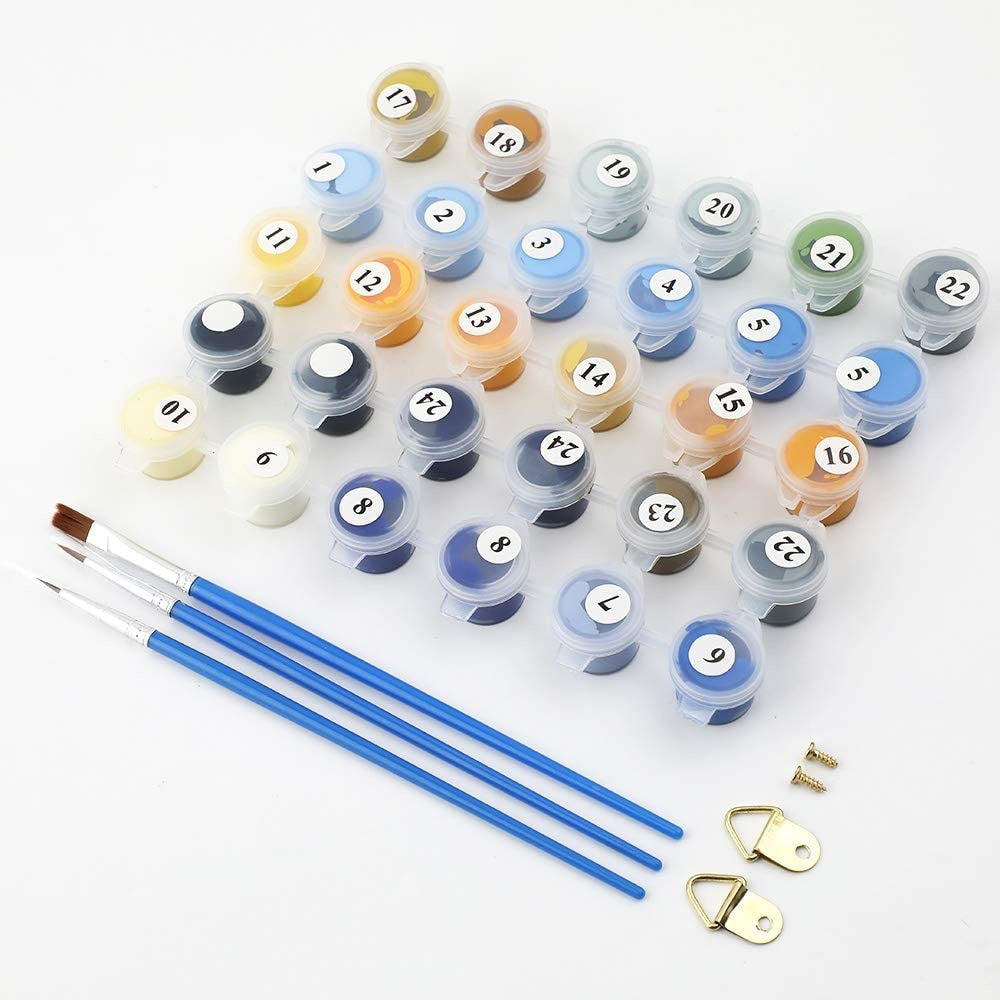 KTX-363475 Hand-painted DIY Digital Oil Painting Kit - Various Sizes and Styles Available