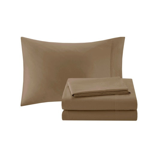 KTX-363859 12 Piece Elegant Queen Bed Set with Cotton Sheets and Decorative Pillows in Black and Gold